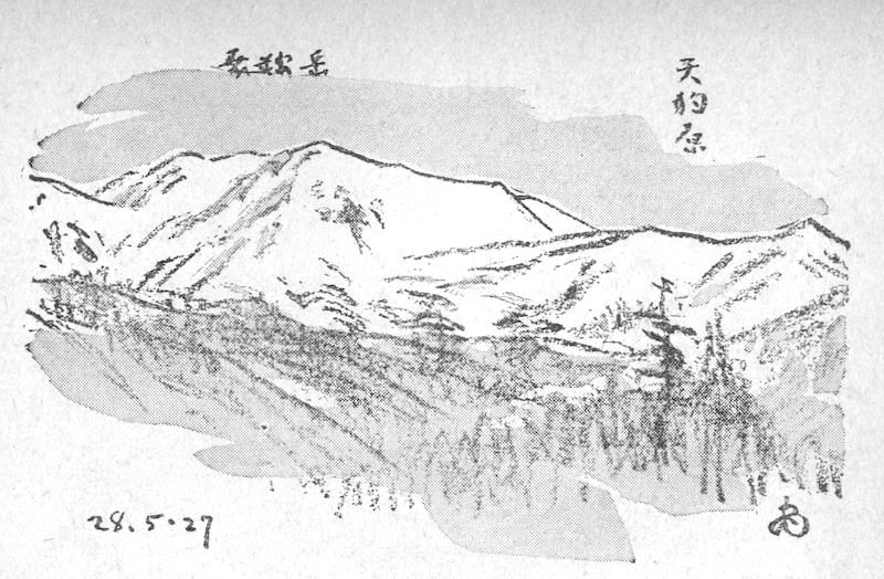 「乗鞍岳(蓮華)の種蒔爺さん――北城村森上より」のキャプション付きの図